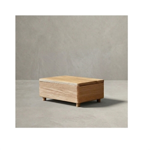Upström Cablebox Horizon - FSC certificeret eg - Kompakt kabelskjuler - Mål:  21,8 × 15,3 × 8,9 cm